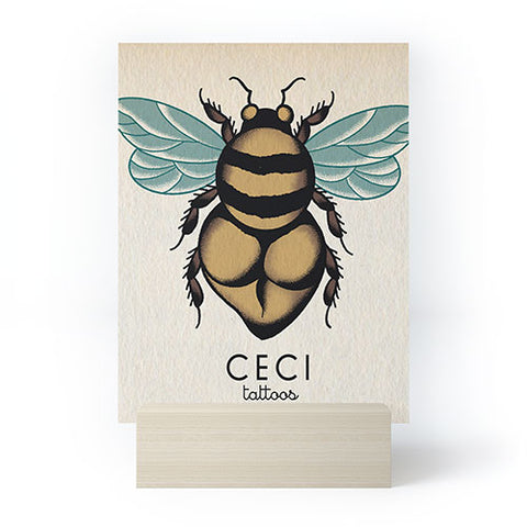 CeciTattoos Bumblebutt bee Mini Art Print