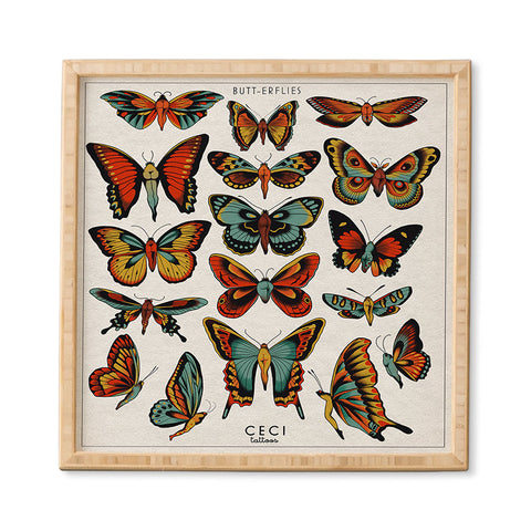 CeciTattoos BUTTerflies I Framed Wall Art