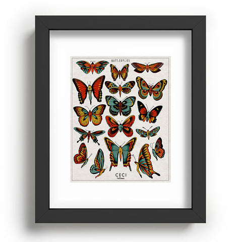 CeciTattoos BUTTerflies I Recessed Framing Rectangle