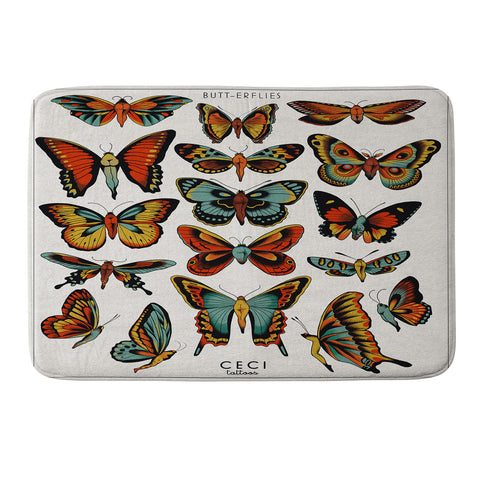 CeciTattoos BUTTerflies I Memory Foam Bath Mat