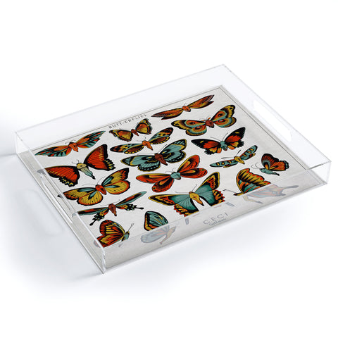 CeciTattoos BUTTerflies I Acrylic Tray