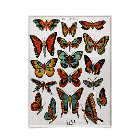 CeciTattoos BUTTerflies I Poster