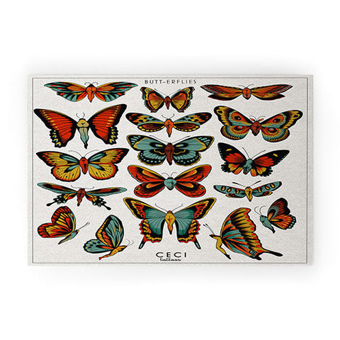 CeciTattoos BUTTerflies I Welcome Mat