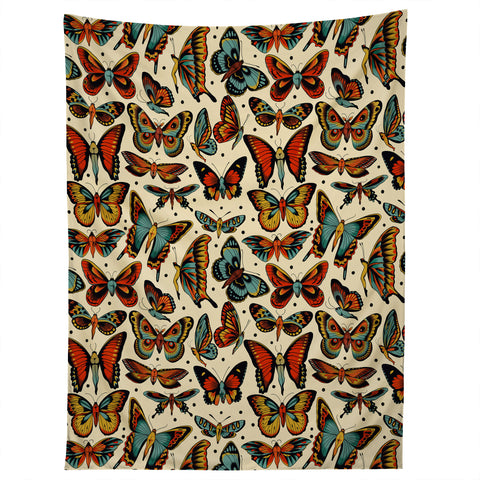 CeciTattoos BUTTerflies pattern Tapestry