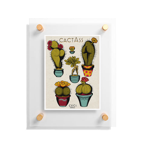 CeciTattoos Cactass Floating Acrylic Print