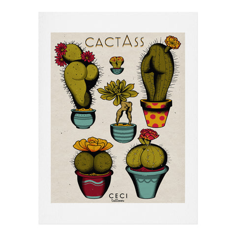 CeciTattoos Cactass Art Print
