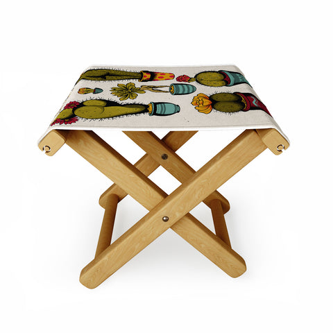 CeciTattoos Cactass Folding Stool