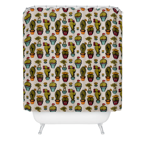 CeciTattoos Cactass Shower Curtain