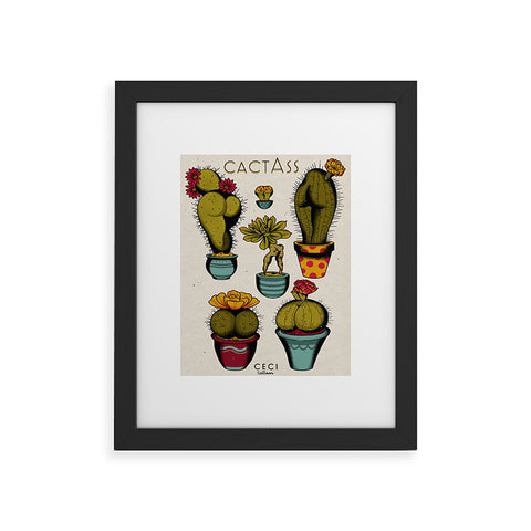 CeciTattoos Cactass Framed Art Print