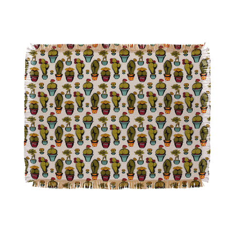 CeciTattoos Cactass Throw Blanket