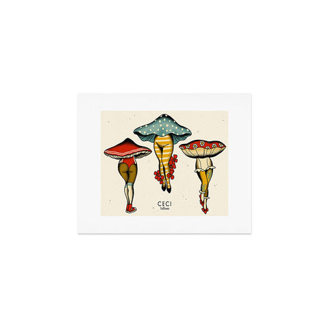 CeciTattoos Dressed up mushroom babes Art Print