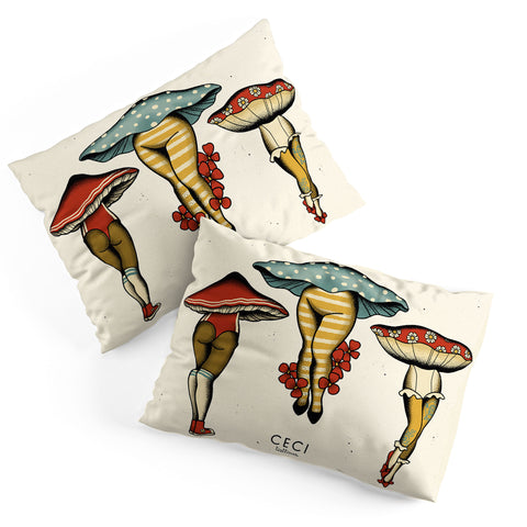 CeciTattoos Dressed up mushroom babes Pillow Shams