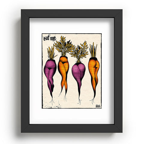 CeciTattoos Sexy carrots botanical chart Recessed Framing Rectangle