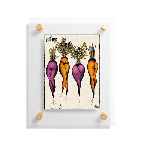 CeciTattoos Sexy carrots botanical chart Floating Acrylic Print