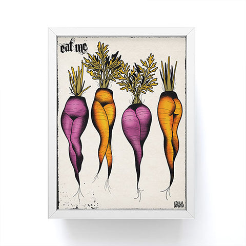 CeciTattoos Sexy carrots botanical chart Framed Mini Art Print