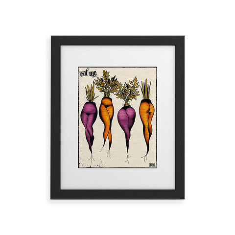 CeciTattoos Sexy carrots botanical chart Framed Art Print