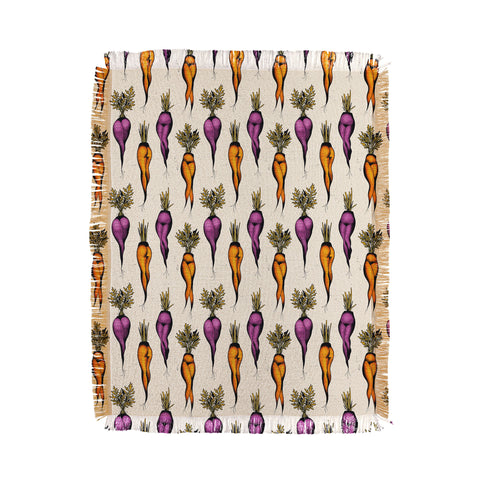 CeciTattoos Sexy carrots botanical chart Throw Blanket