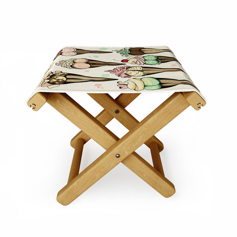 CeciTattoos Sexy Ice Cream tattoo flash Folding Stool