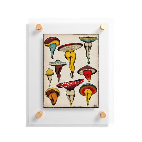 CeciTattoos Sexy mushrooms Floating Acrylic Print