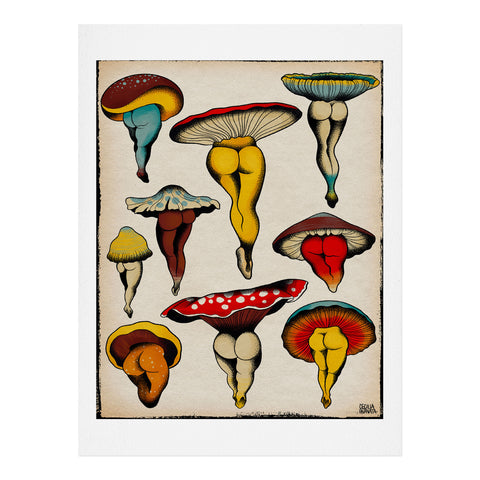 CeciTattoos Sexy mushrooms Art Print