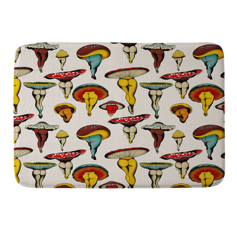 CeciTattoos Sexy mushrooms Memory Foam Bath Mat