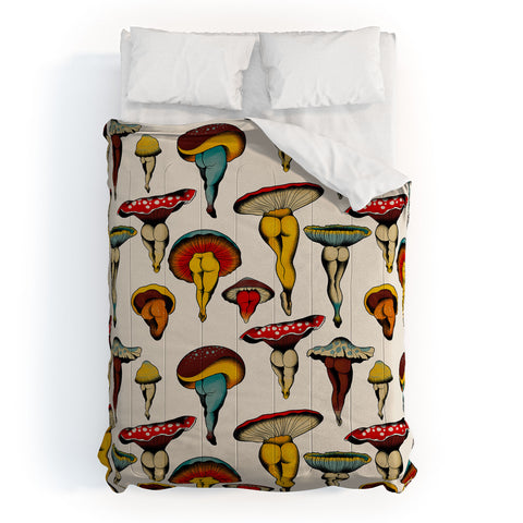 CeciTattoos Sexy mushrooms Comforter