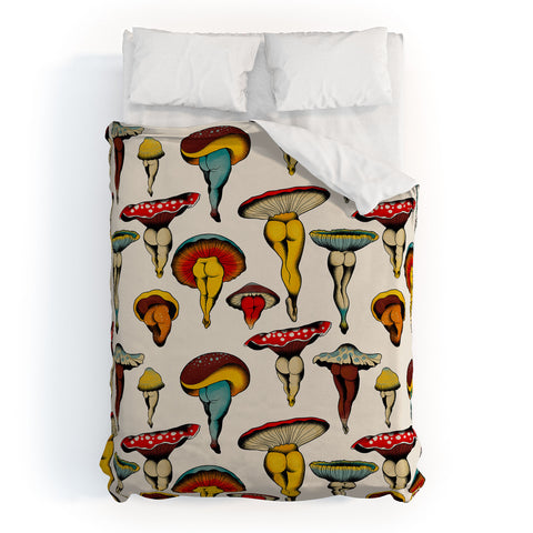 CeciTattoos Sexy mushrooms Duvet Cover