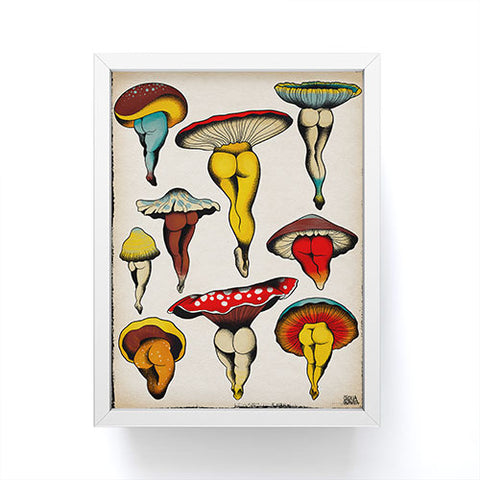 CeciTattoos Sexy mushrooms Framed Mini Art Print