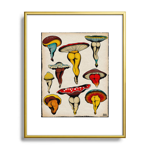 CeciTattoos Sexy mushrooms Metal Framed Art Print