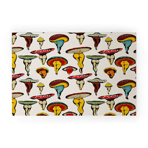 CeciTattoos Sexy mushrooms Welcome Mat