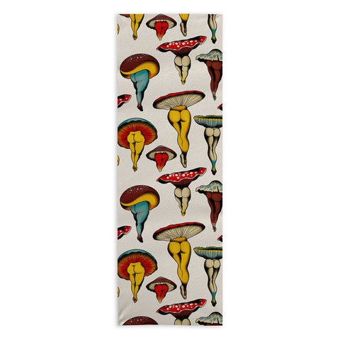 CeciTattoos Sexy mushrooms Yoga Towel