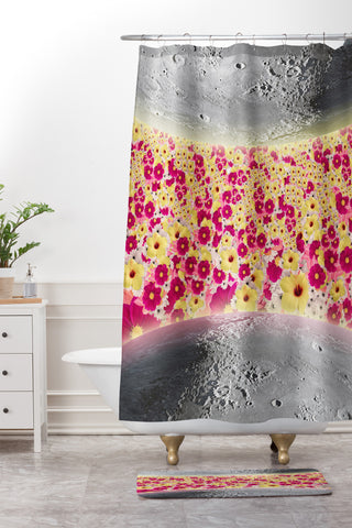 Ceren Kilic Back To Moon Shower Curtain And Mat
