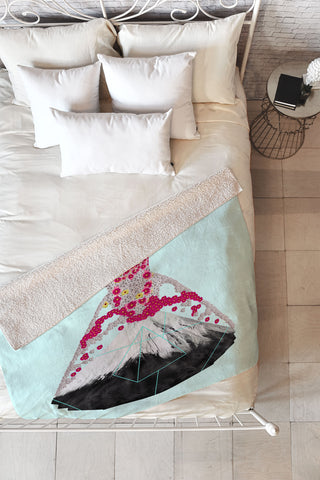 Ceren Kilic Blossom I Fleece Throw Blanket