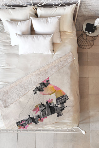 Ceren Kilic Filled With City Fleece Throw Blanket