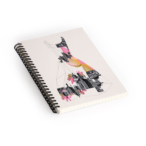 Ceren Kilic Filled With City Spiral Notebook