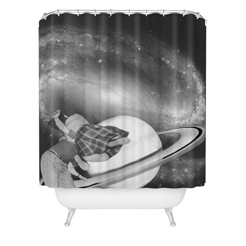 Ceren Kilic Fly me to the saturn Shower Curtain