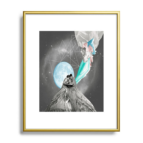 Ceren Kilic Future Is Blue Metal Framed Art Print