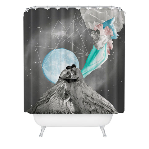 Ceren Kilic Future Is Blue Shower Curtain