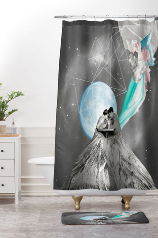 Ceren Kilic Future Is Blue Shower Curtain And Mat