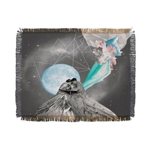 Ceren Kilic Future Is Blue Throw Blanket