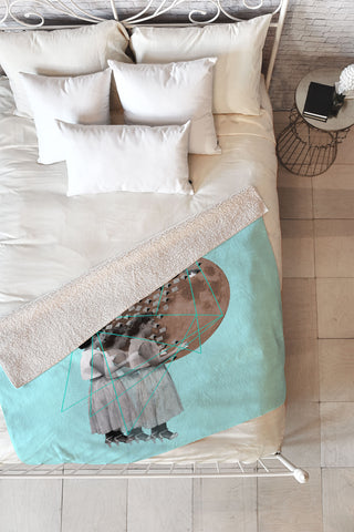 Ceren Kilic Gothic Moon Maker Fleece Throw Blanket