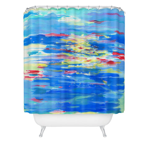 Ceren Kilic ISLAND WAVES Shower Curtain