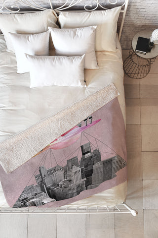 Ceren Kilic Nostalgia Fleece Throw Blanket