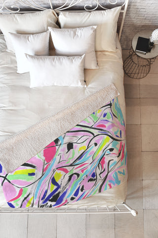 Ceren Kilic Summer Afternoon Fleece Throw Blanket