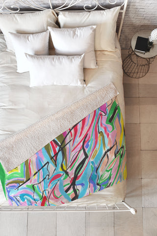 Ceren Kilic We Or Oui Fleece Throw Blanket