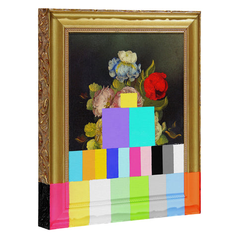 Chad Wys A Painting of Flowers With Color Bars Art Canvas