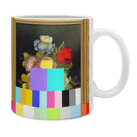 Chad Wys A Painting of Flowers With Color Bars Coffee Mug