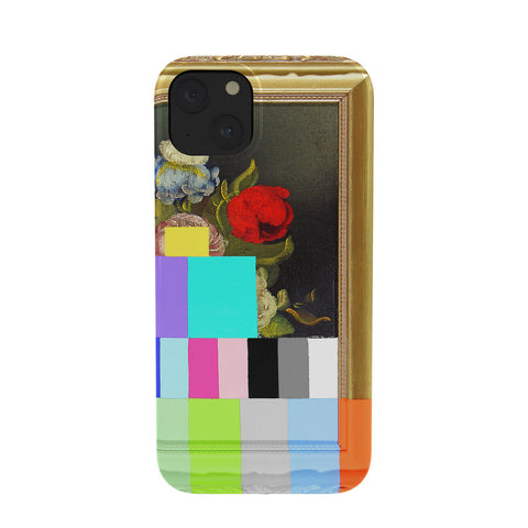 Chad Wys A Painting of Flowers With Color Bars Phone Case