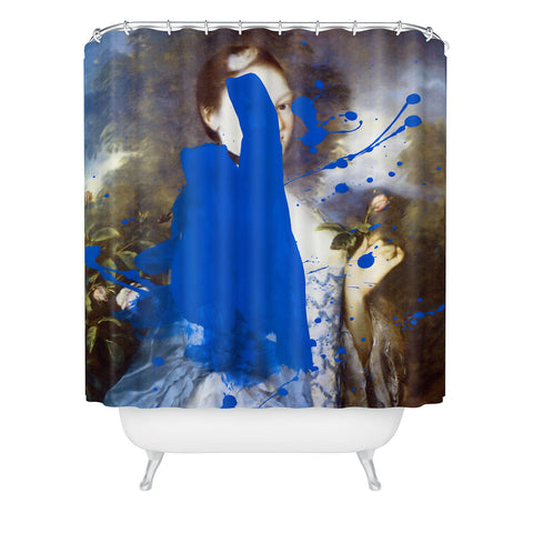 Chad Wys Blue Bomb Shower Curtain