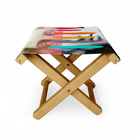 Chad Wys Composition on Panel 2 Folding Stool